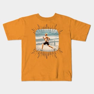 Running Action (sprinter with action marks) Kids T-Shirt